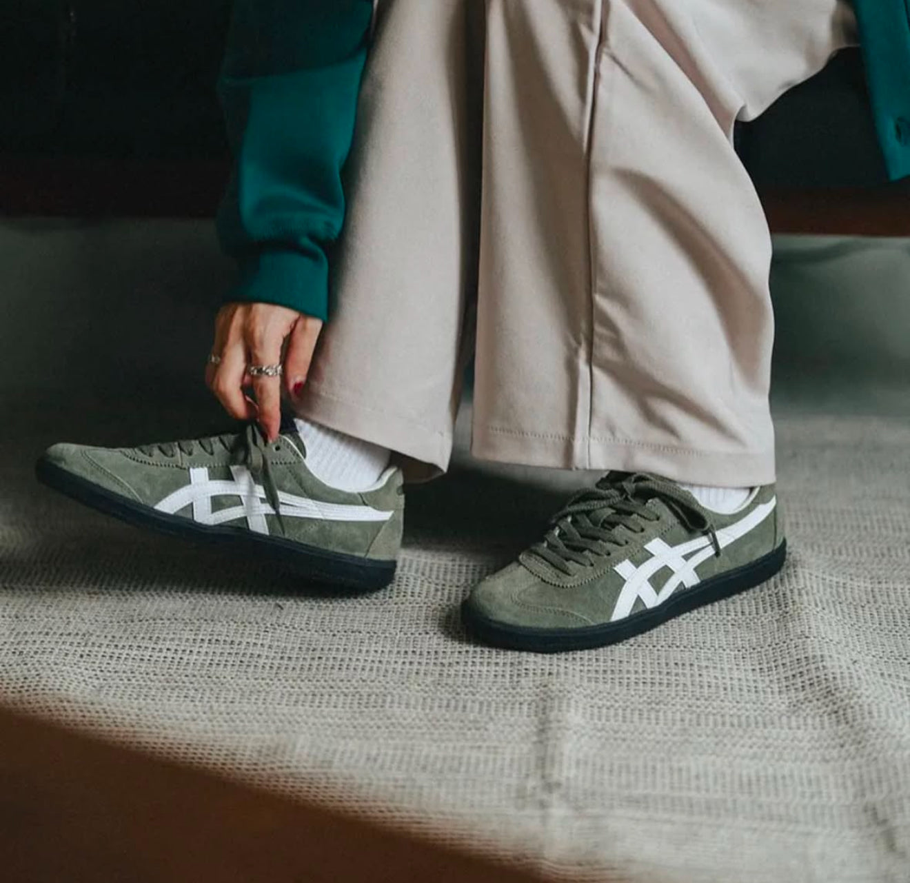 Tokuten Lace Up Brunt Green