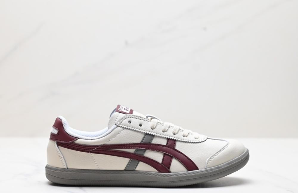 Tokuten Lace Up White Burgundy Grey