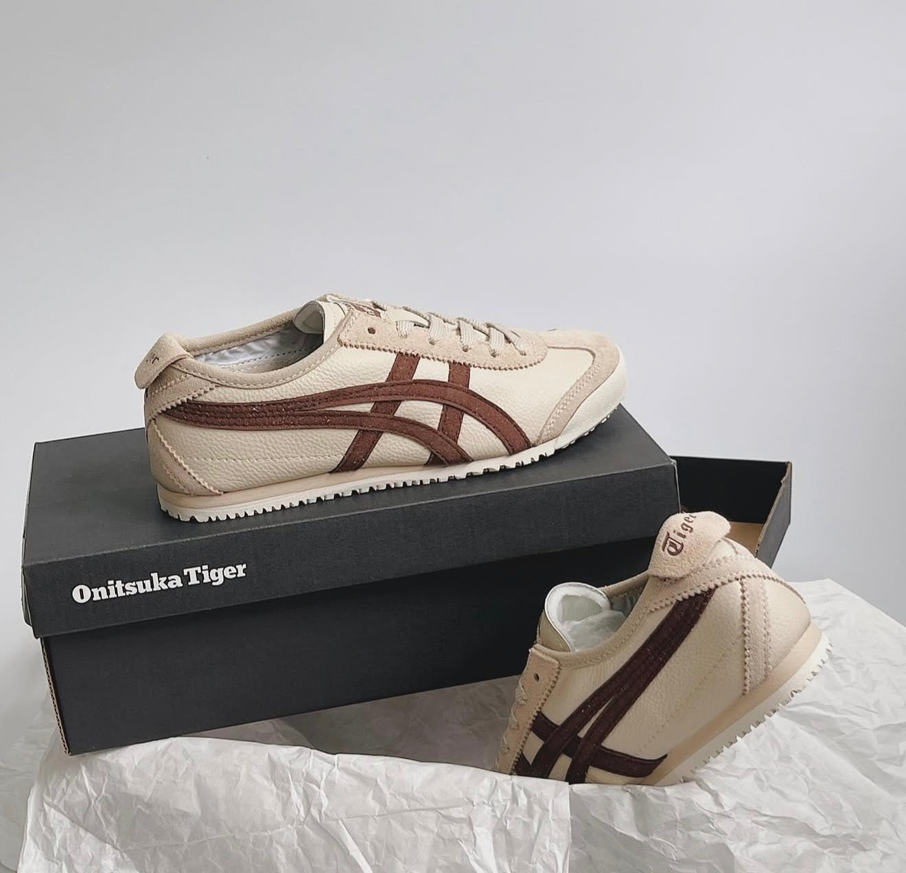 WMNs Mexico 66 Lace Up Vintage Cream Brown