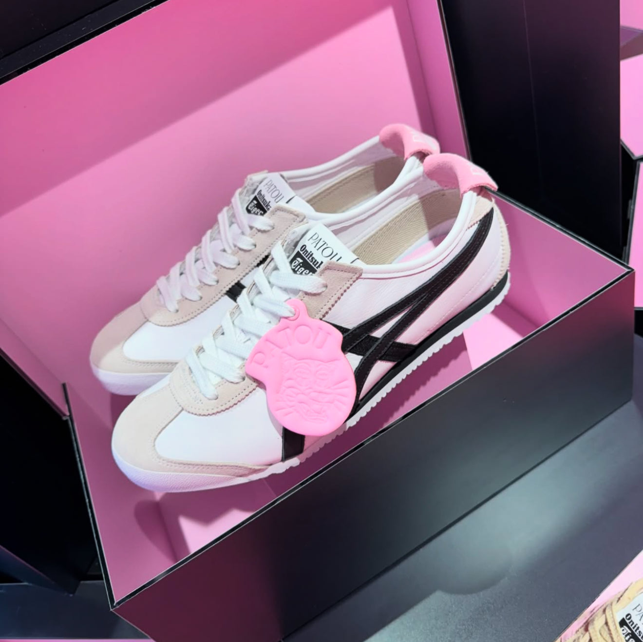 WMNs Patou x Mexico 66 Lace Up White Black Pink