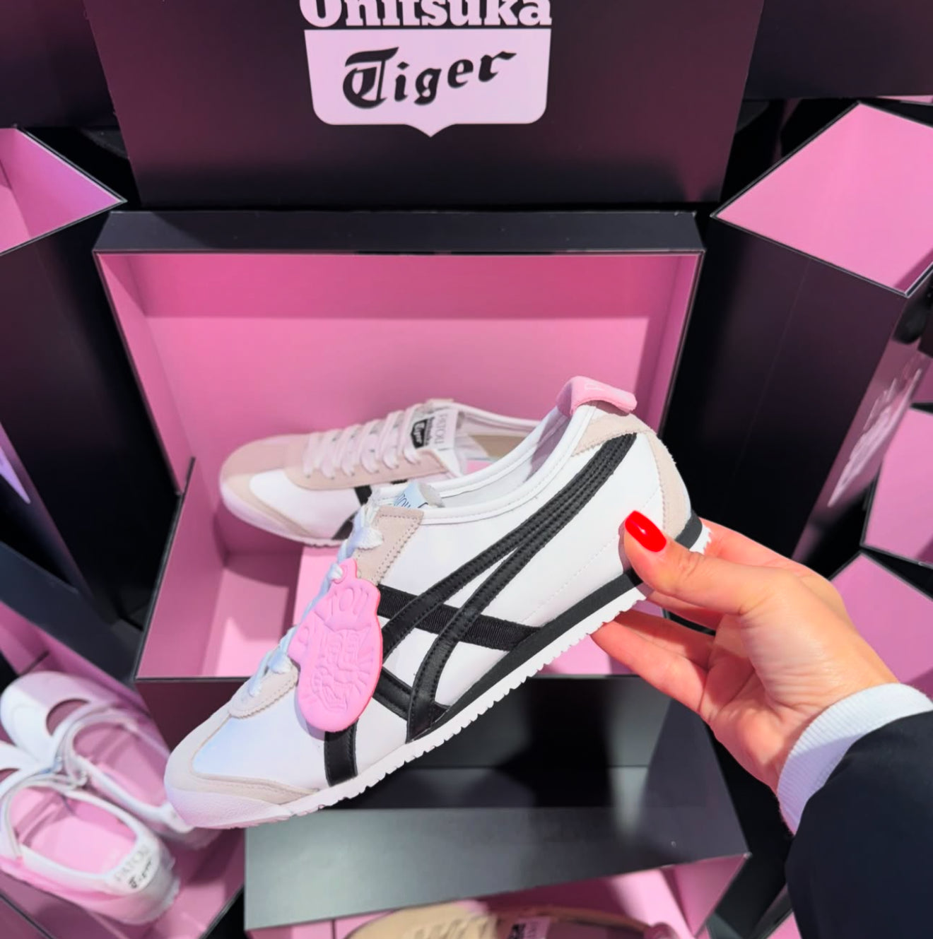 WMNs Patou x Mexico 66 Lace Up White Black Pink