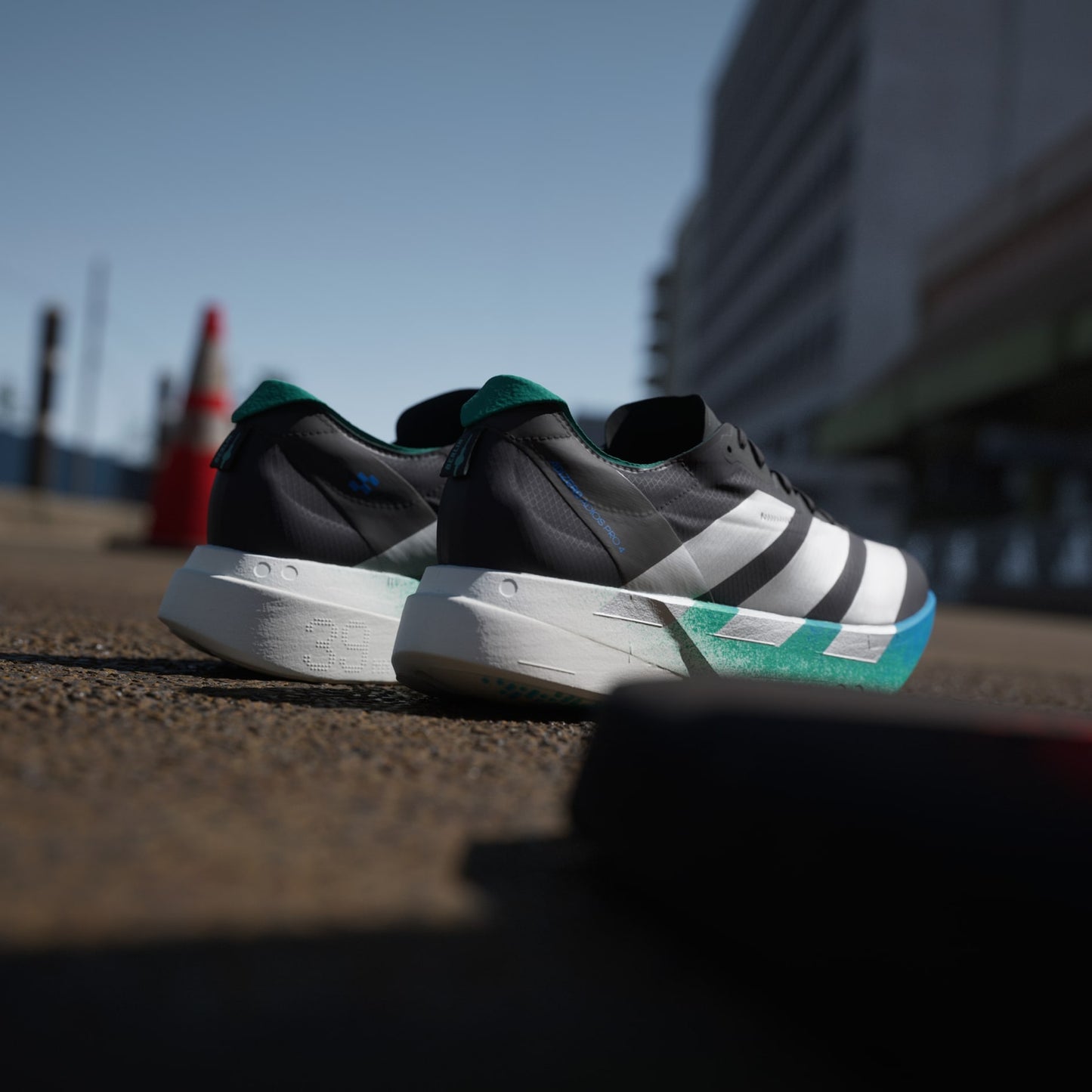 Adizero Adios Pro 4 Core Black Matte Silver Glory Green
