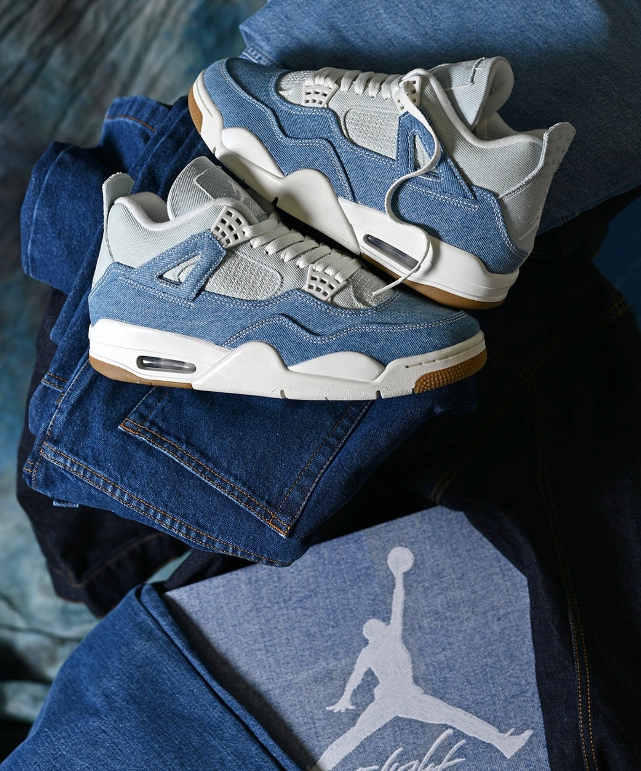 Air Jordan 4 Retro TEX Denim Worn Blue