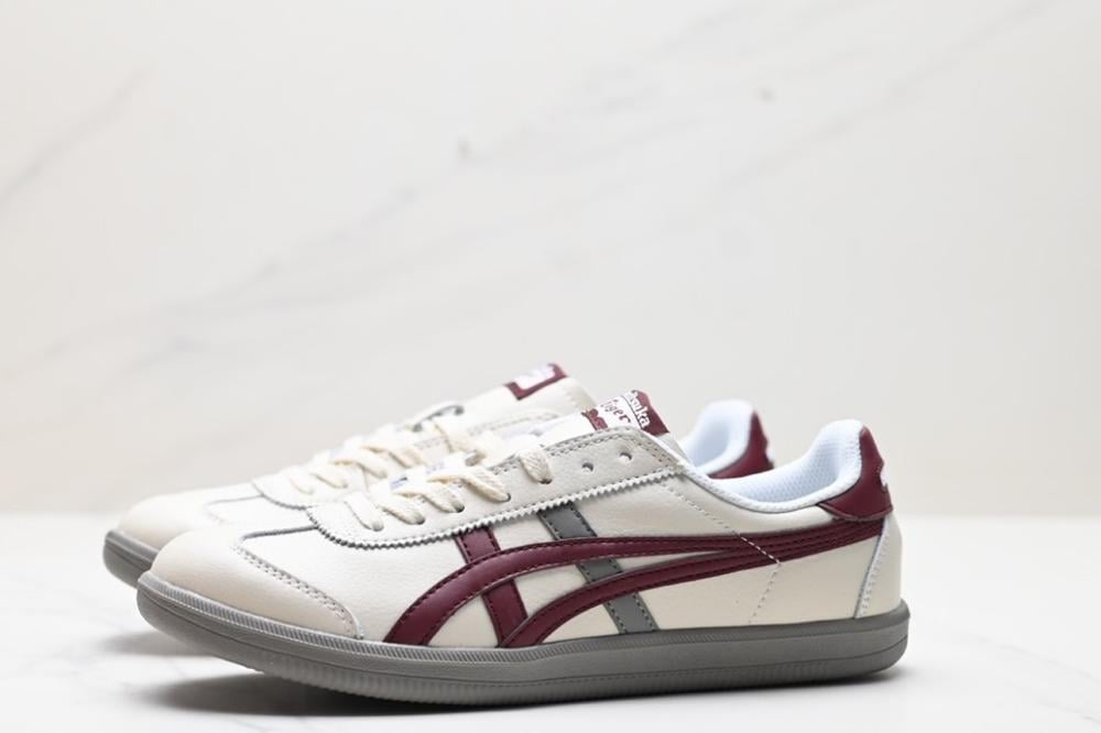 Tokuten Lace Up White Burgundy Grey