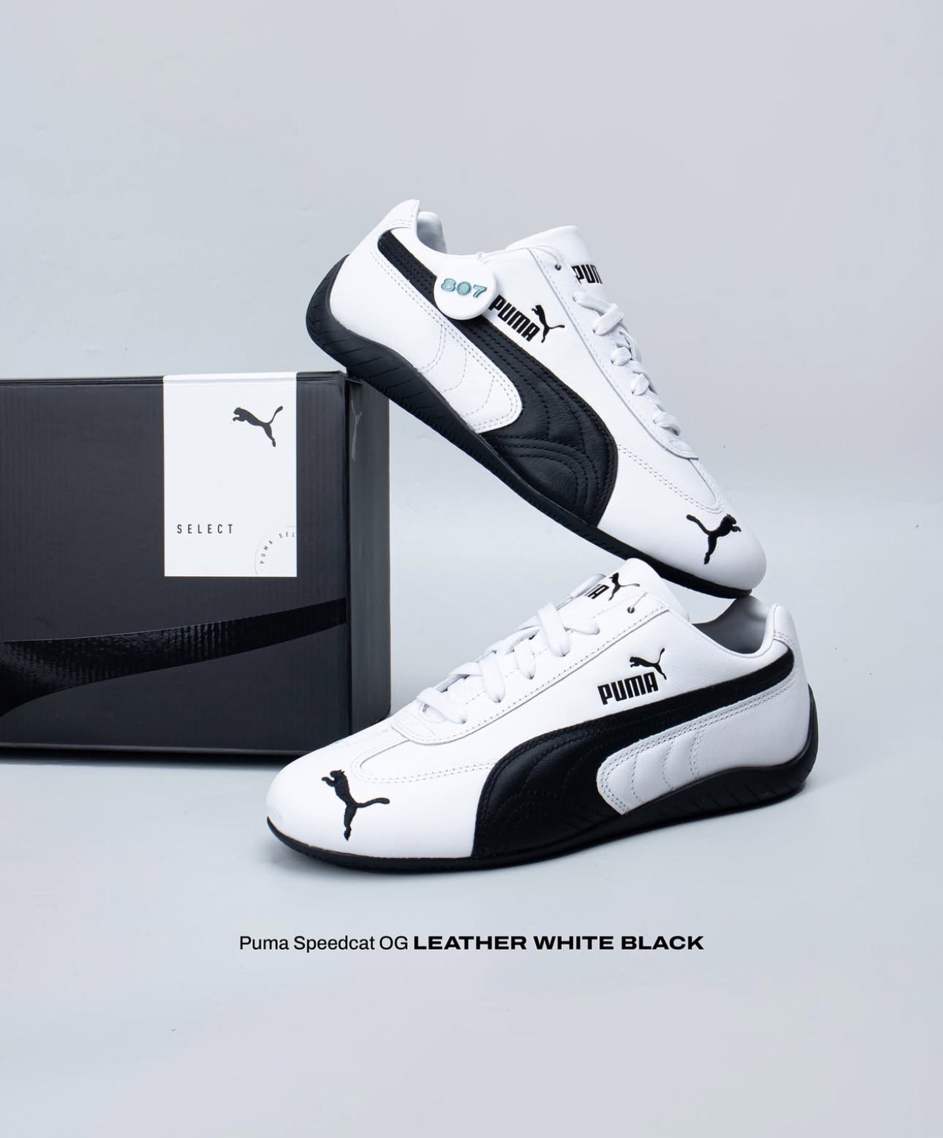 Puma Speed Cat Leather White Black