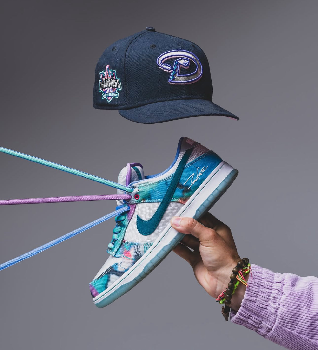 SB Dunk Low Futura Laboratories Bleached Aqua