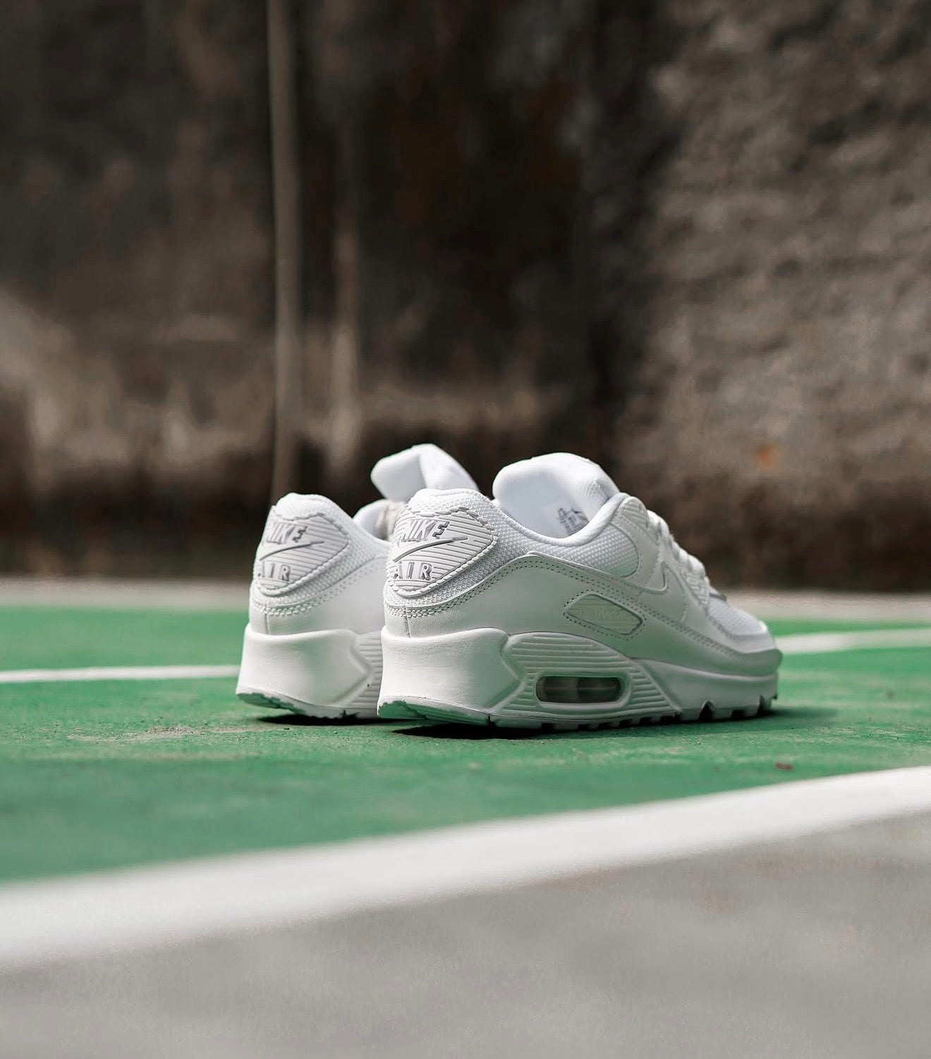 Airmax 90 Essential Triple White ( Mesh & Leather )