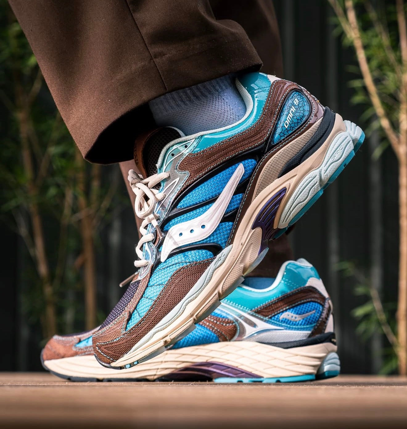 Saucony ProGrid Omni 9 Footpatrol Blue Brown