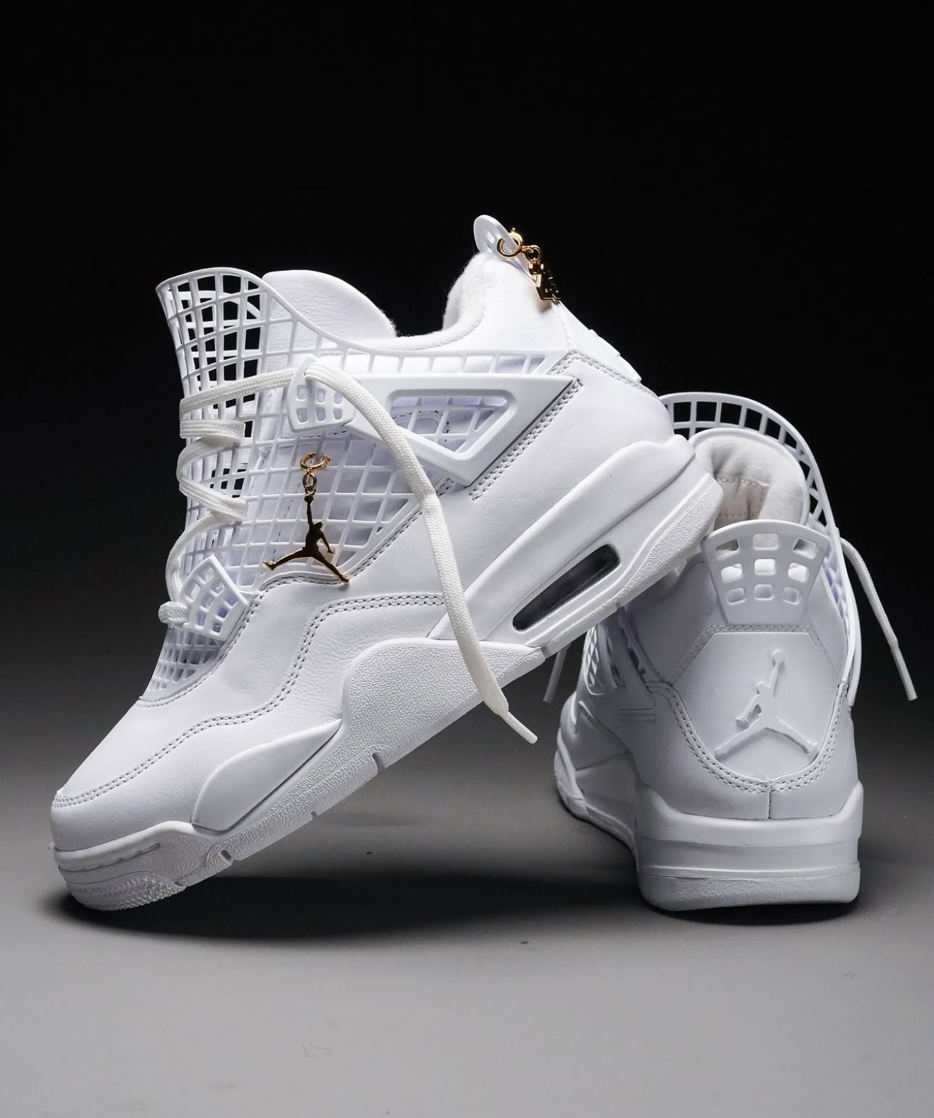 Air Jordan 4 Net Triple White