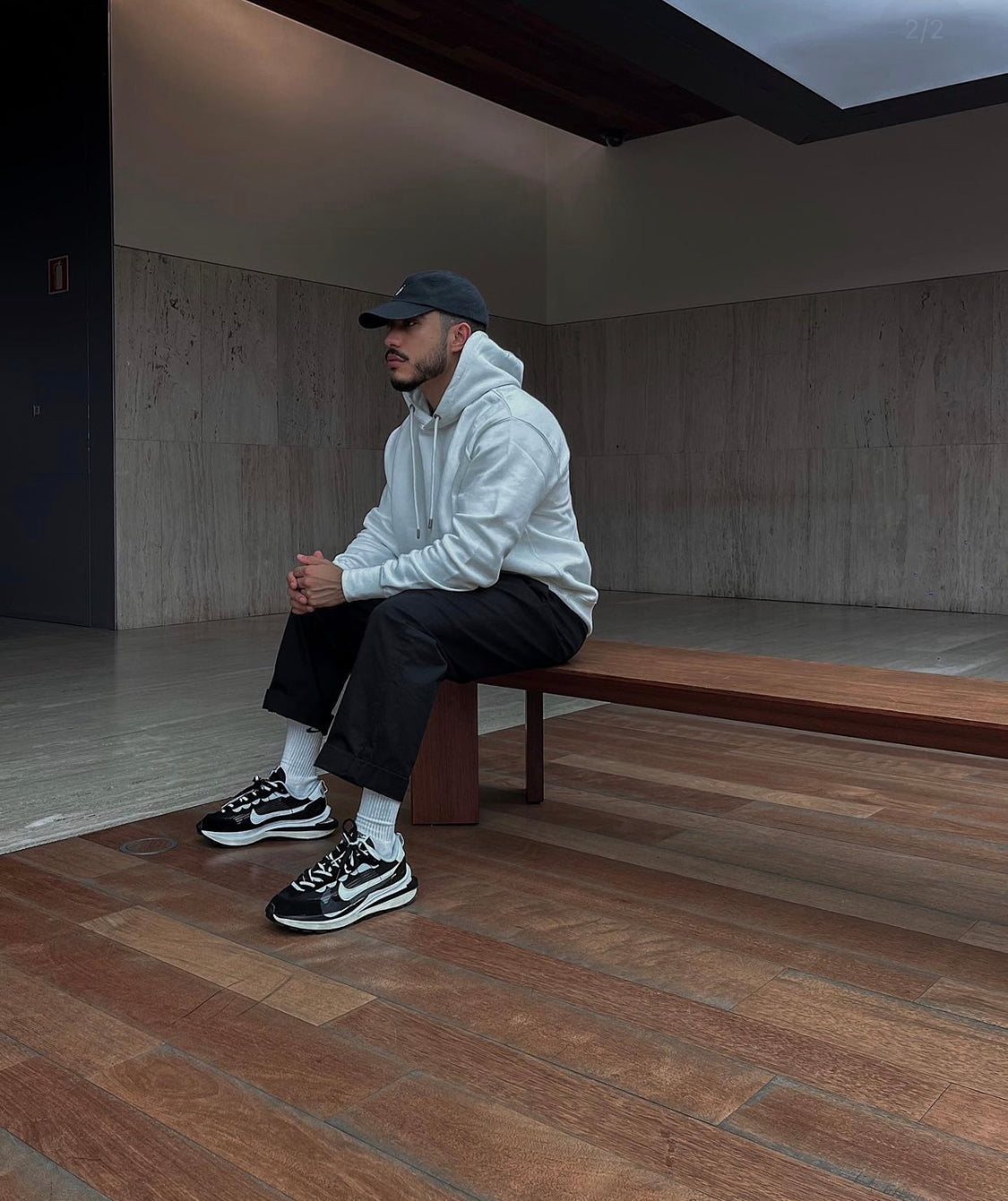 Air Sacai x Vaporwaffle Black White