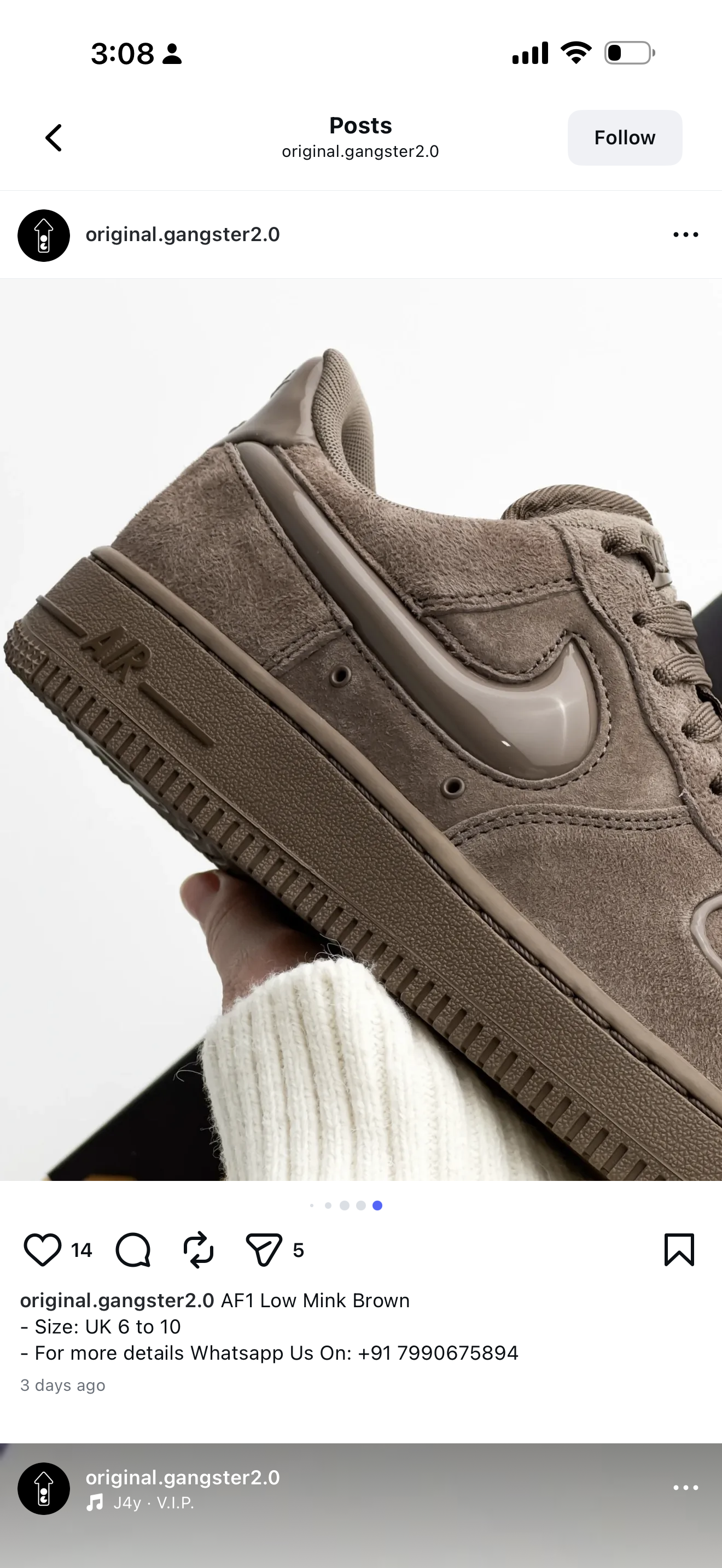 Airforce 1 Low '07 Mink Brown Suede Pack