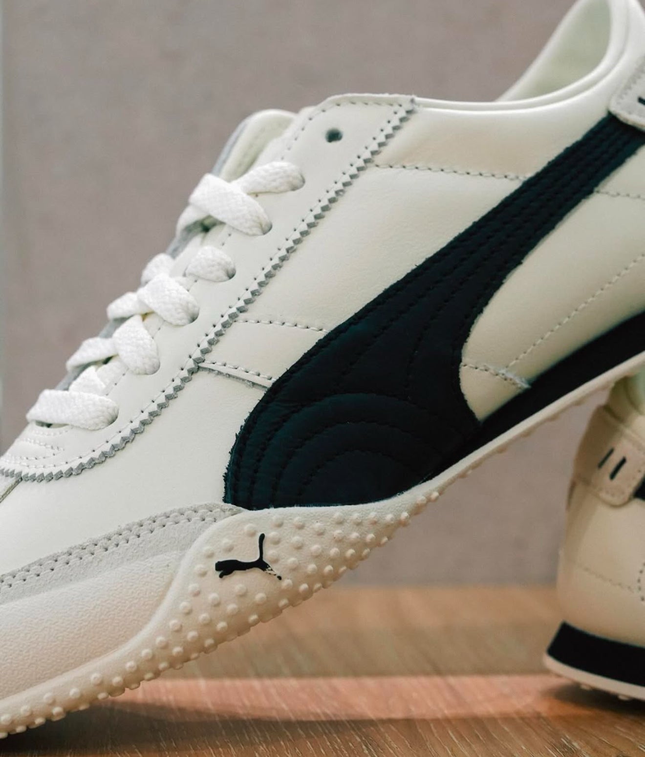 Puma UT leather warm white black