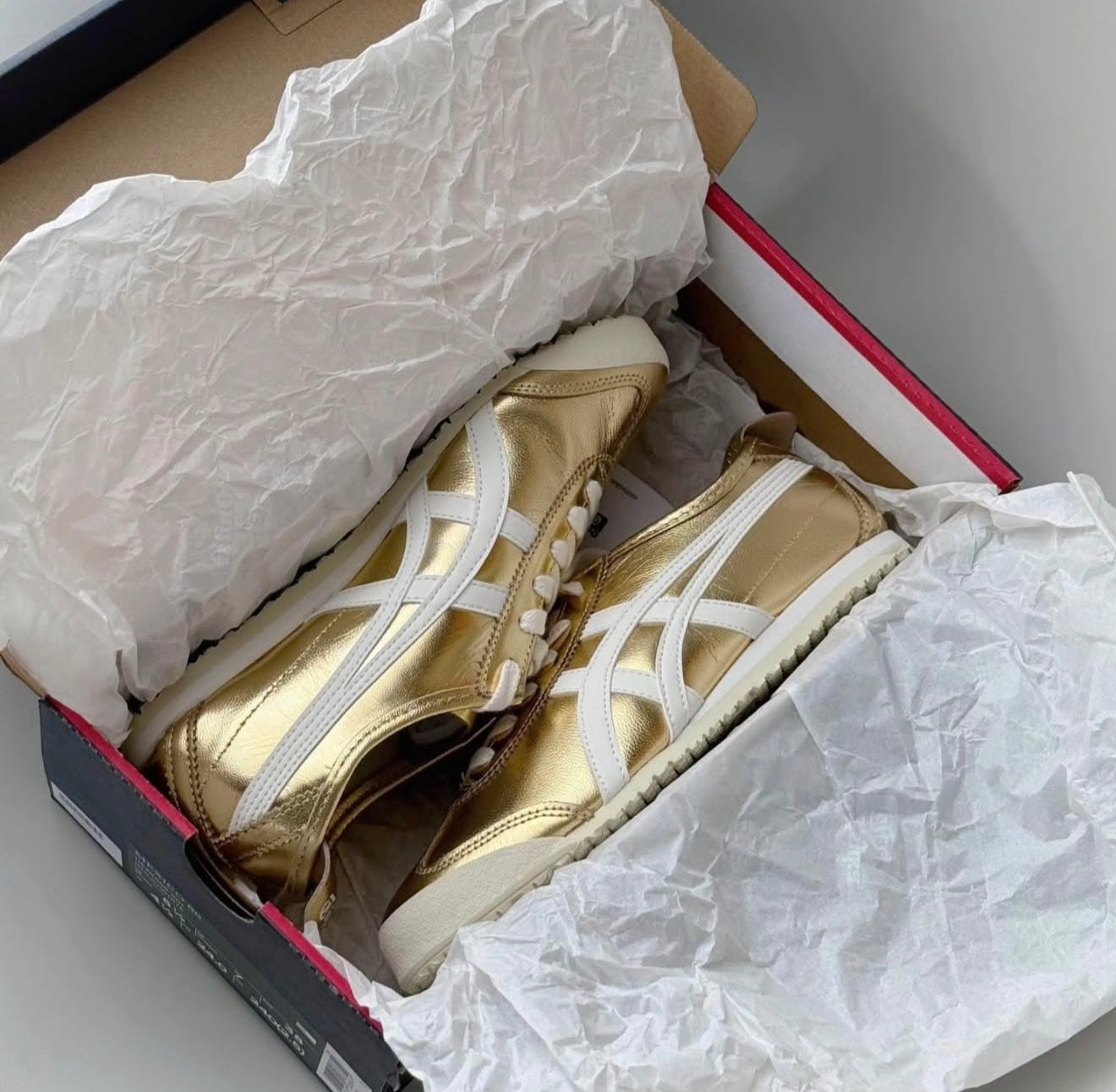 WMNs Mexico 66 Lace Up Gold White