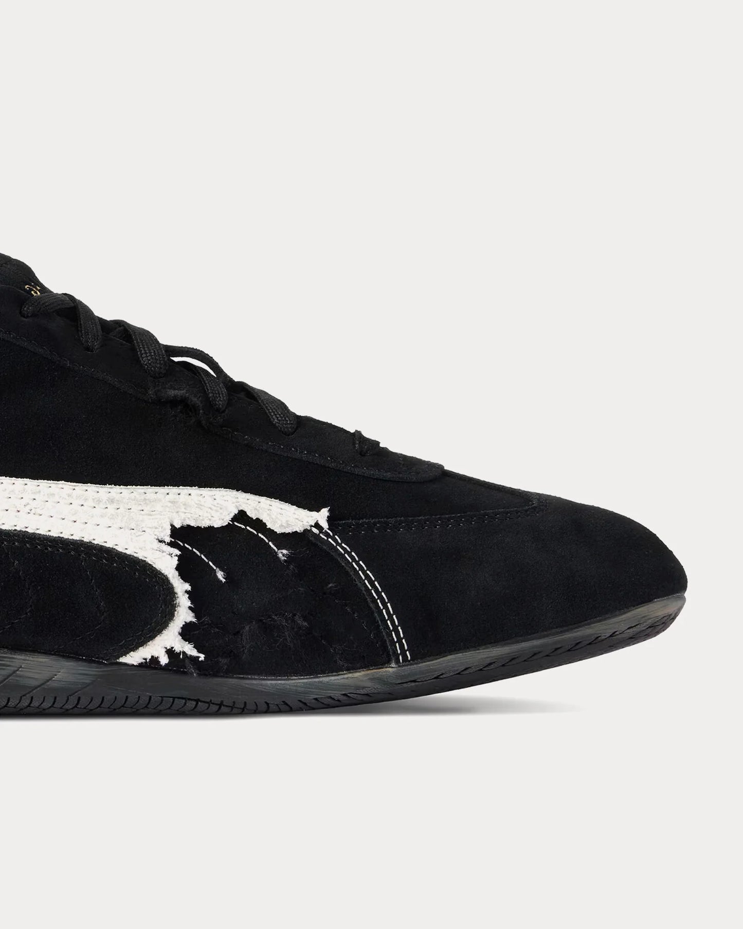 BalenciagaXPuma Speedcat Suede Distressed Black White