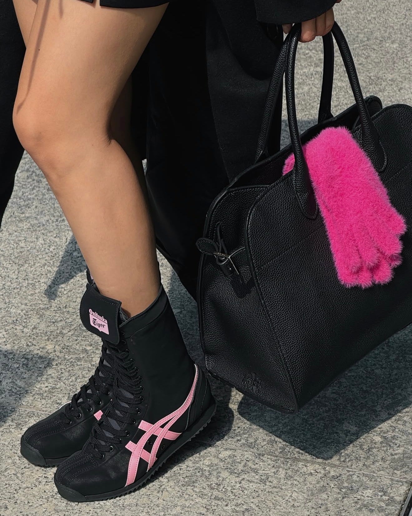 WMNs Mexico 66 Boots Boxing Black Pink