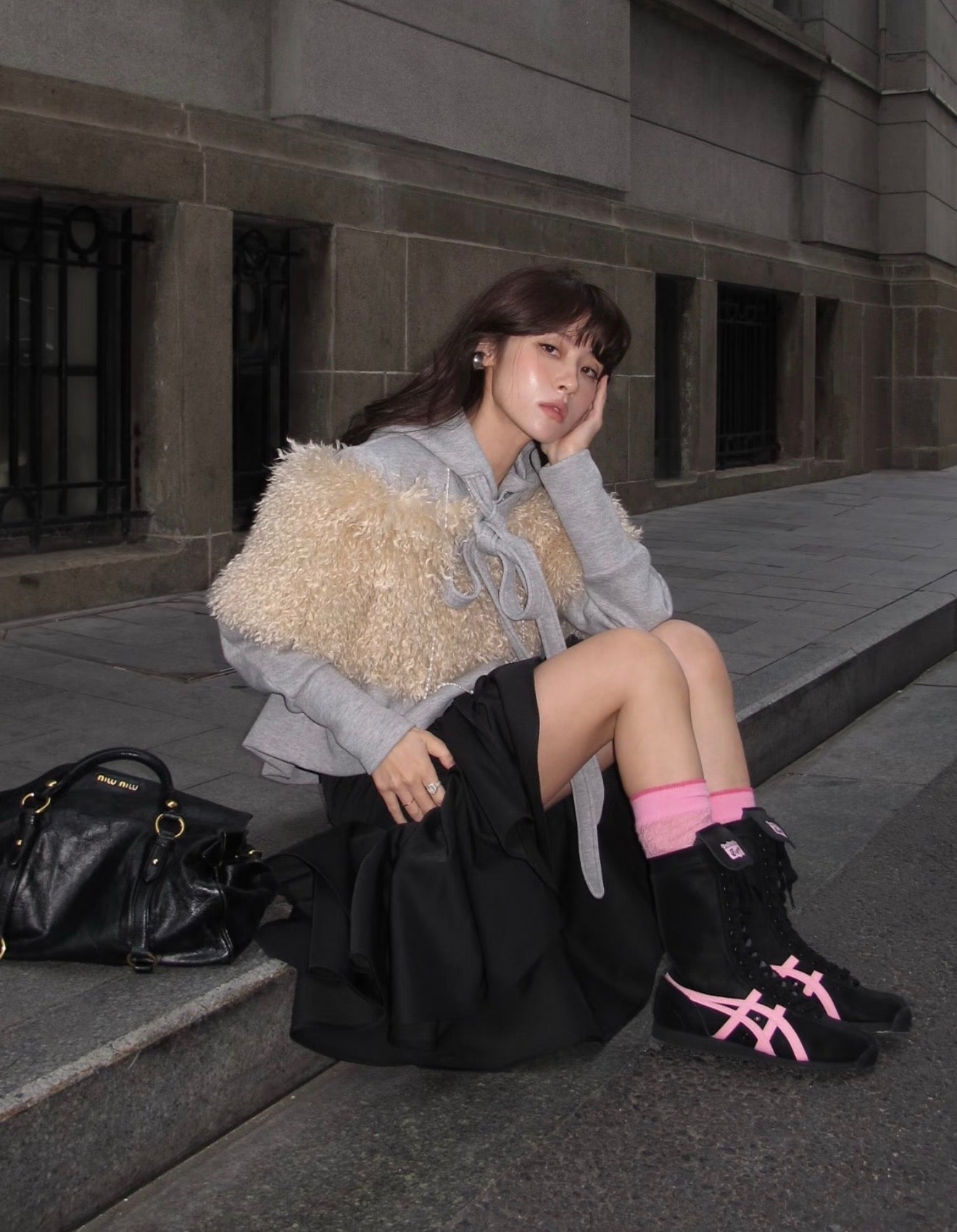 WMNs Mexico 66 Boots Boxing Black Pink