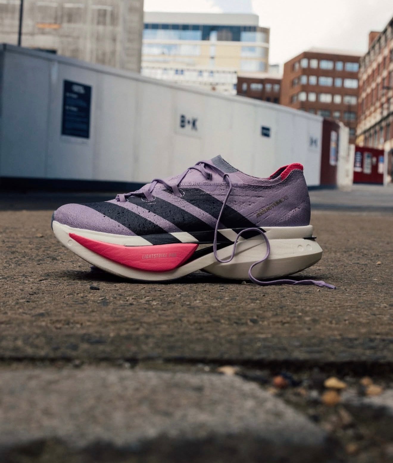 WMNs Adizero Prime X3 Strung Powder Plum Shock Pink