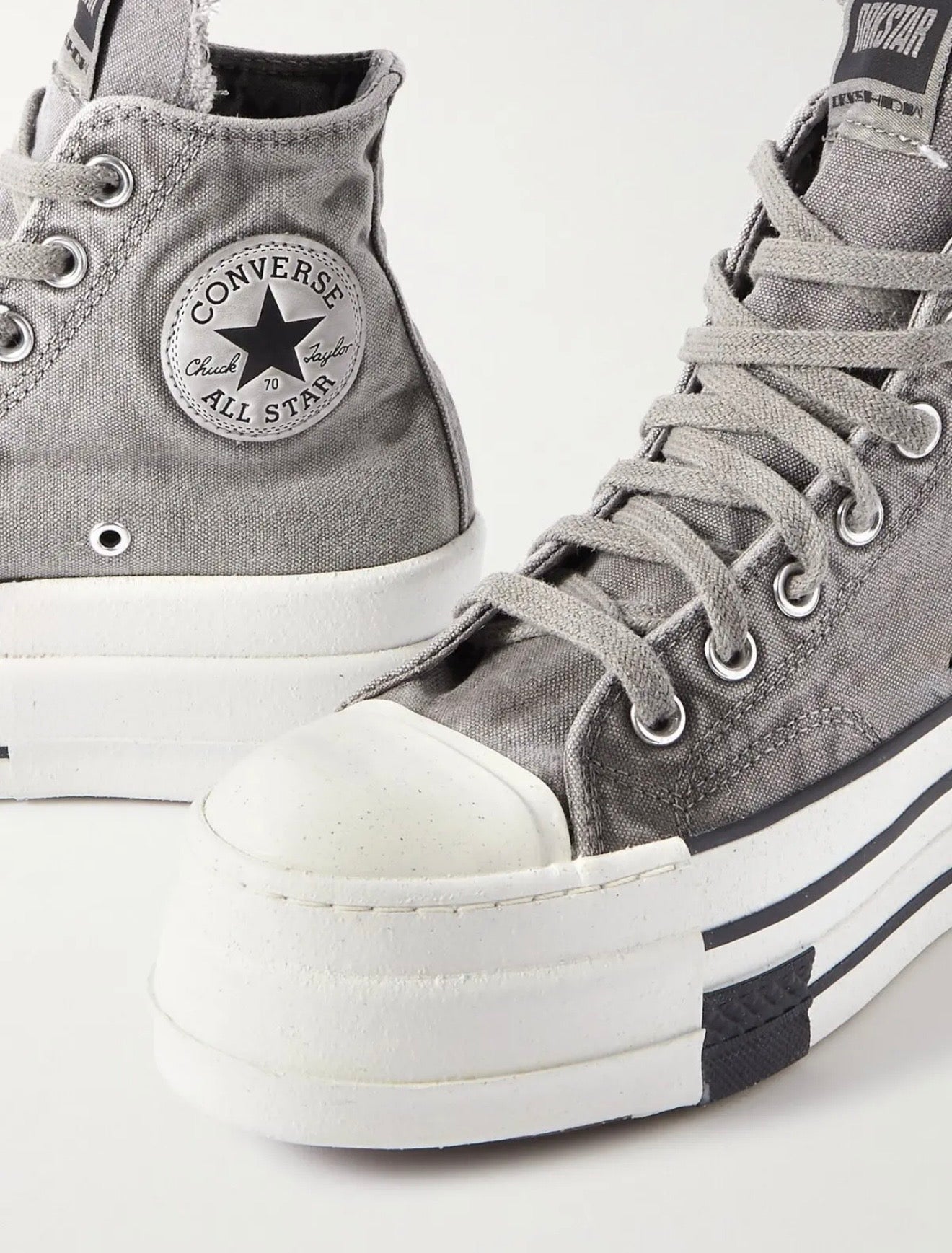 Converse DBL DRKSTAR Chuck Taylor All Star 70 Hi Rick Owens DRKSHDW Overdye Concrete