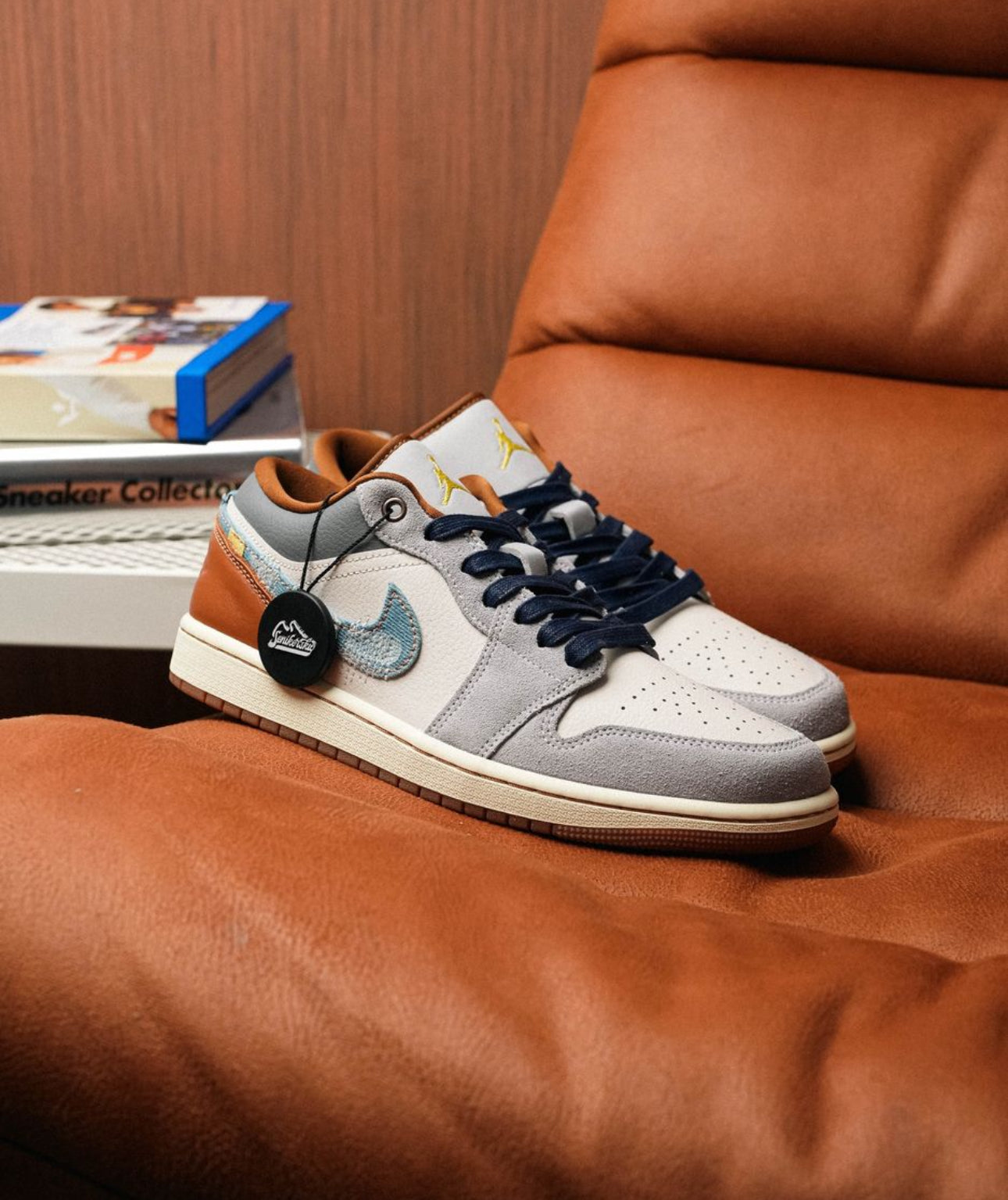 Air Jordan 1 Low “ Repaired Denim Swoosh “