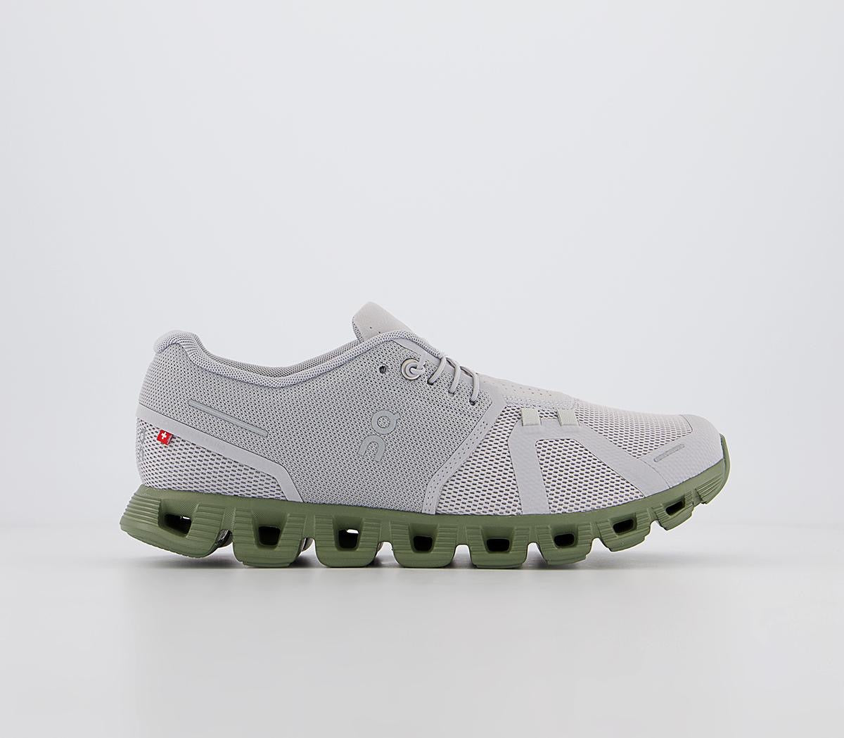 On Running Cloud 5 Glacier Grey Reseda Green