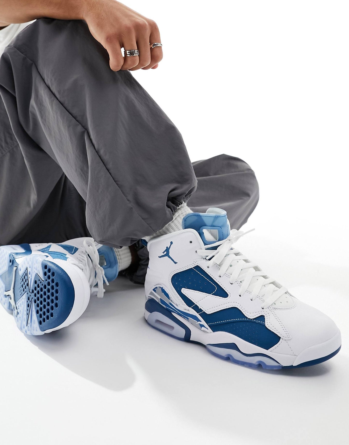 Air Jordan Jumpman MVP White Wolf Grey Industrial Blue