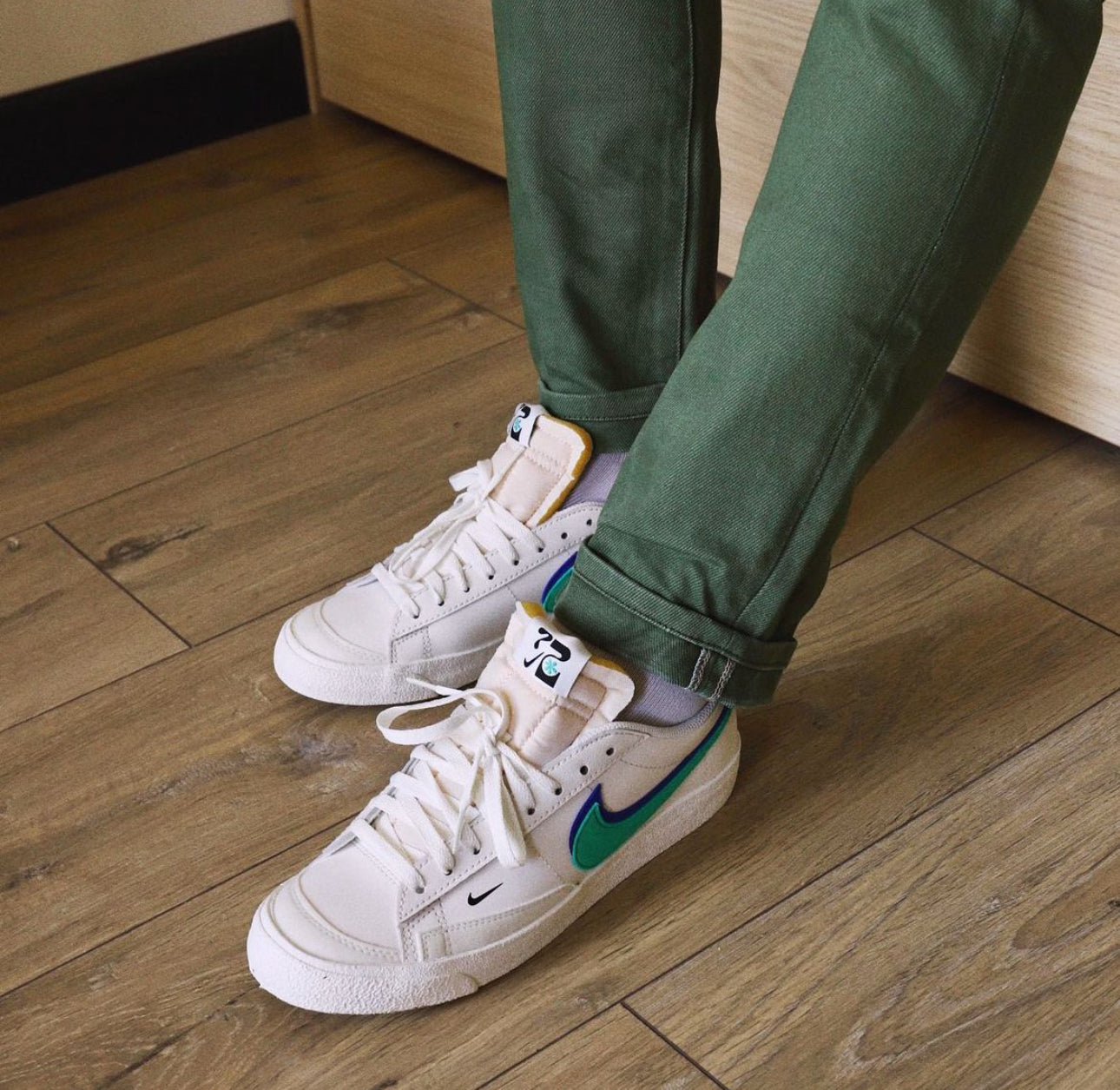 Blazer Low 72 Double Swoosh “ Sail Green Blue “