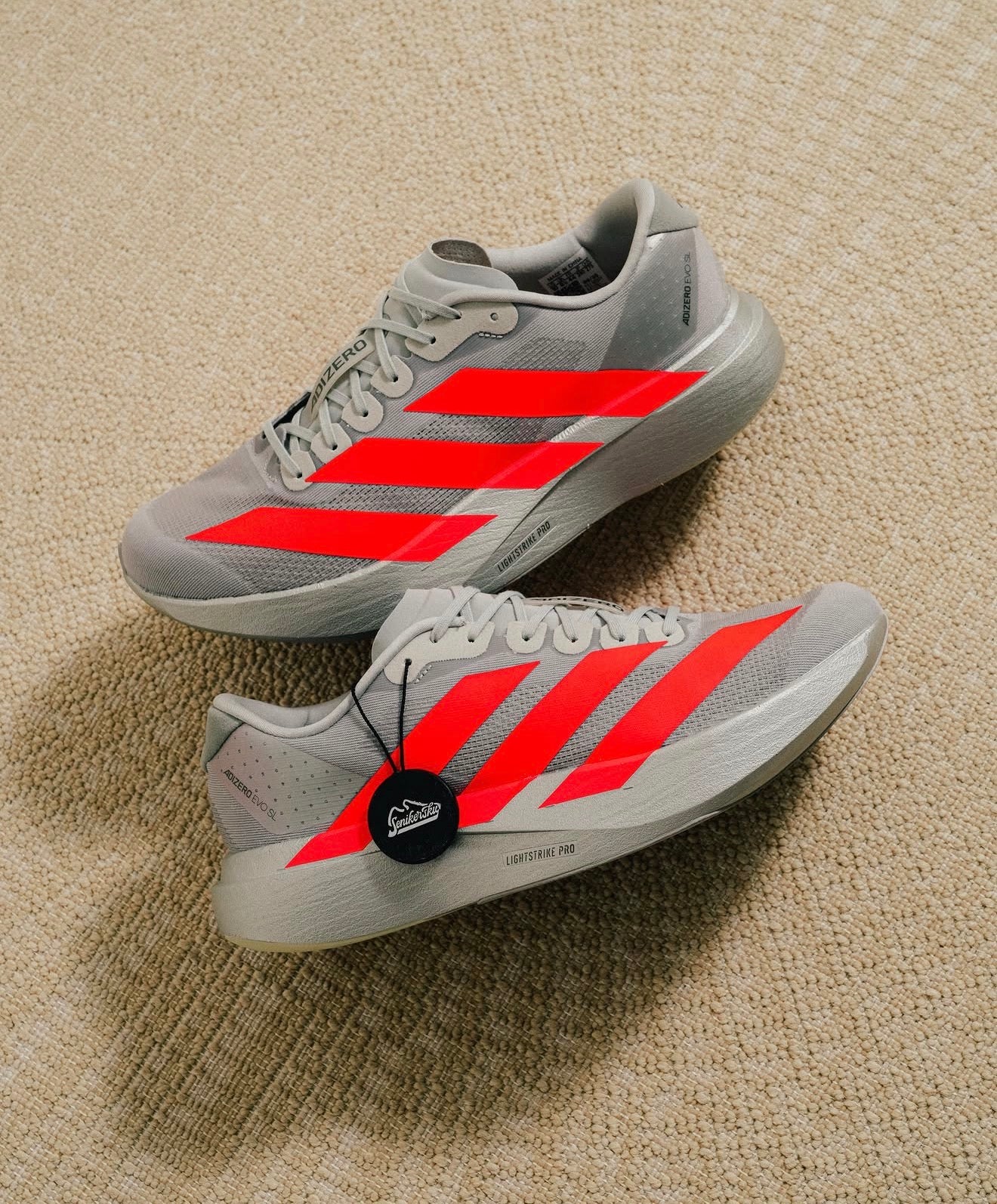 Adizero Evo SL Silver Metallic Lucid Red