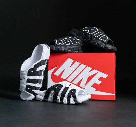 Air More Uptempo Slide “ White / Black “