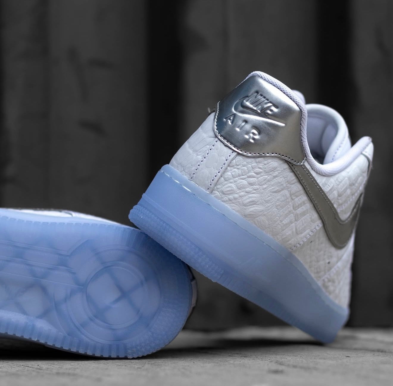 Airforce 1 Low Crocodile White Blue Tint