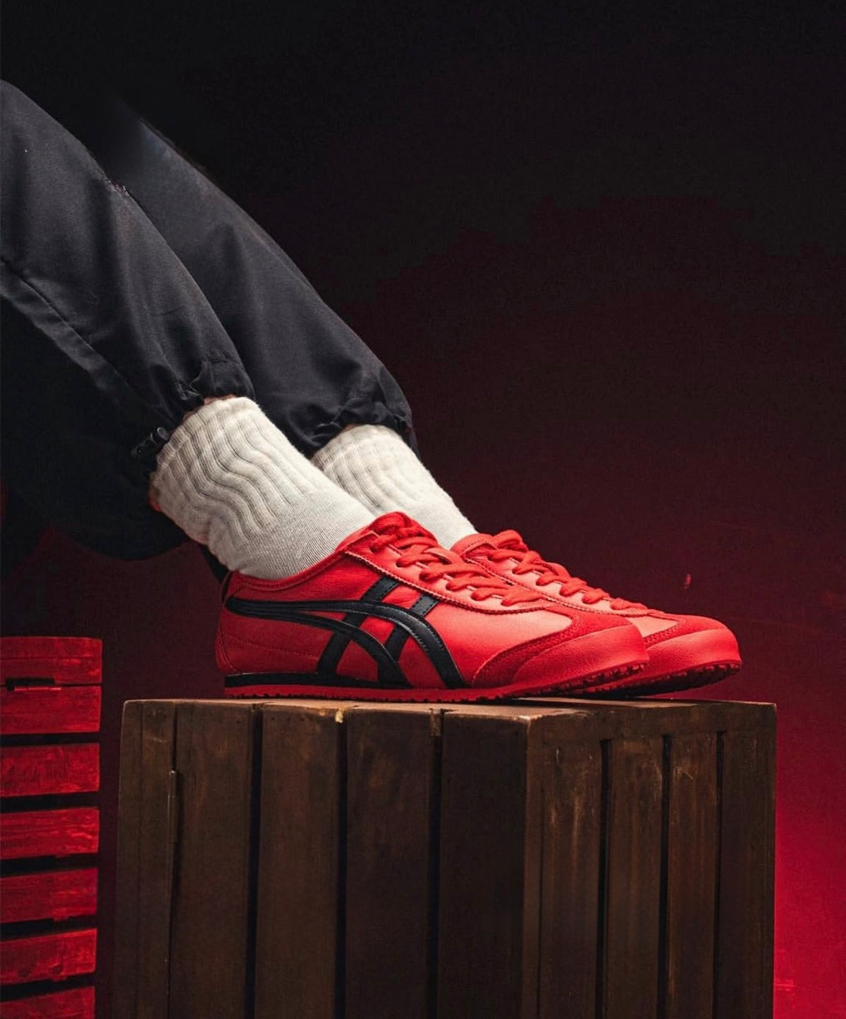 Mexico 66 Lace Up Classic Red Black