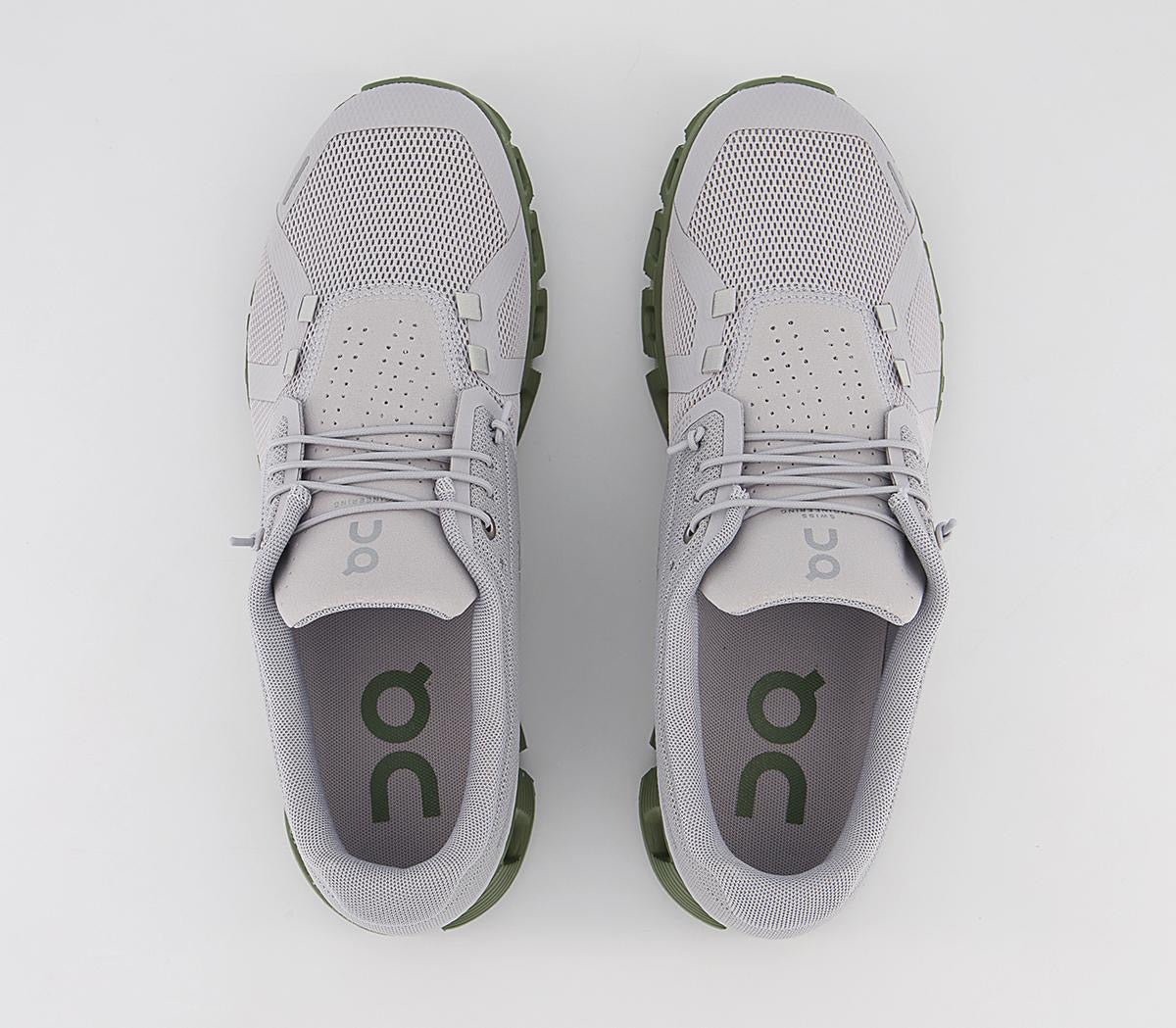 On Running Cloud 5 Glacier Grey Reseda Green
