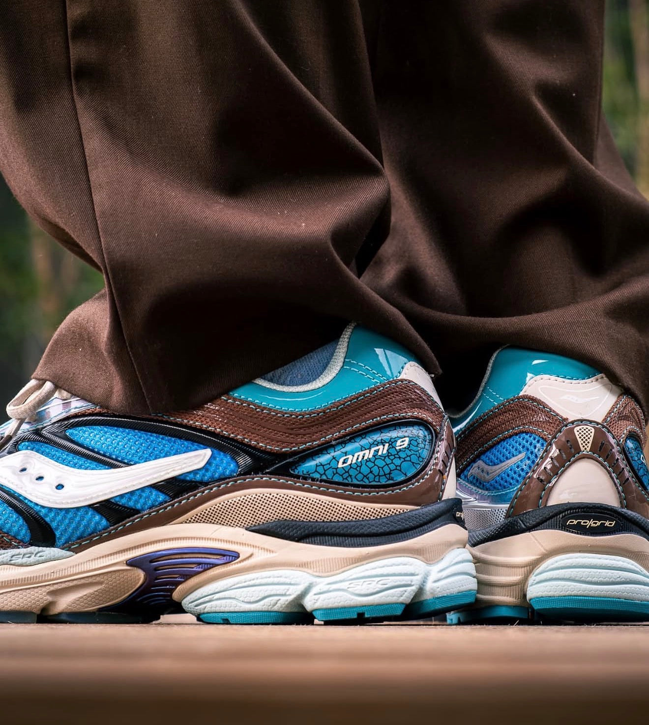 Saucony ProGrid Omni 9 Footpatrol Blue Brown