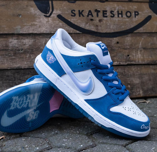 Born x Raised x Dunk Low Pro “ White / Blue “