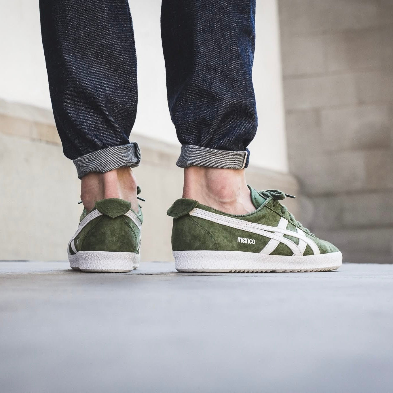 Mexico 66 Lace Up Delegation Olive White