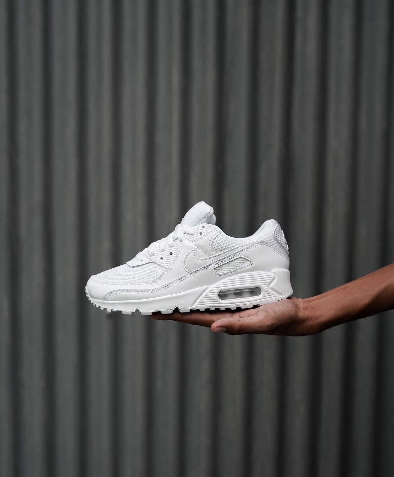 Airmax 90 Essential Triple White ( Mesh & Leather )