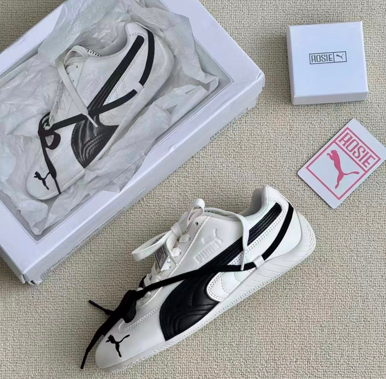 WMNs Speed Cat Leather Rosé White
