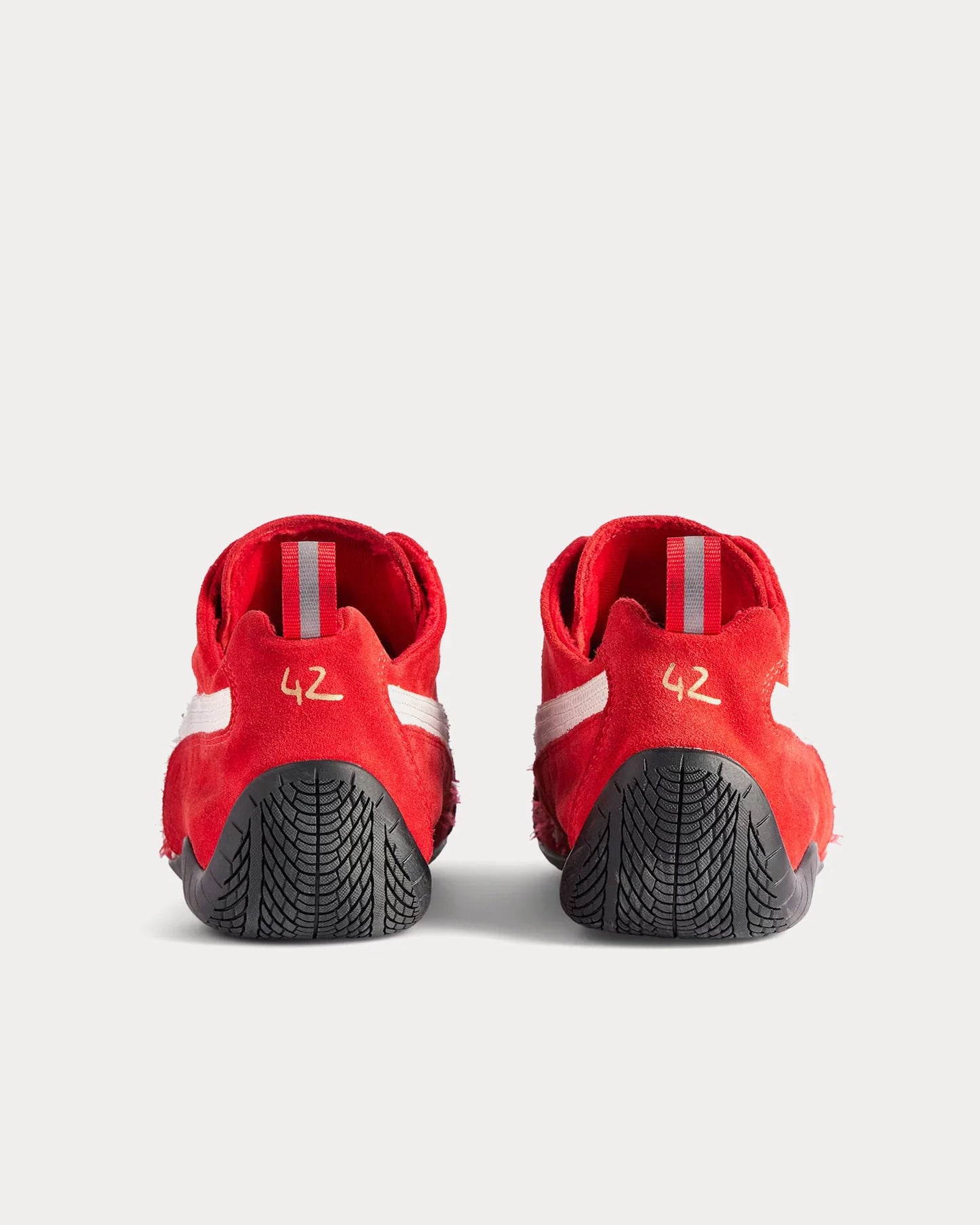 BalenciagaXPuma Speedcat Suede Distressed Red White