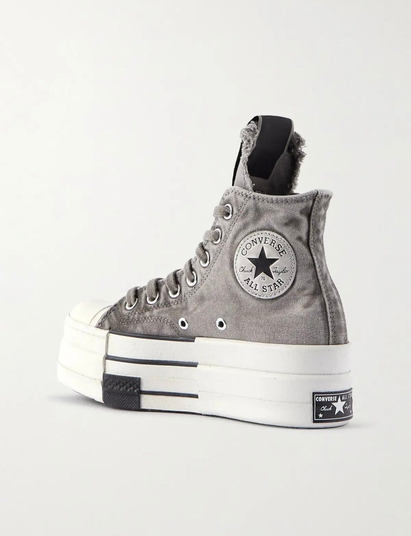 Converse DBL DRKSTAR Chuck Taylor All Star 70 Hi Rick Owens DRKSHDW Overdye Concrete