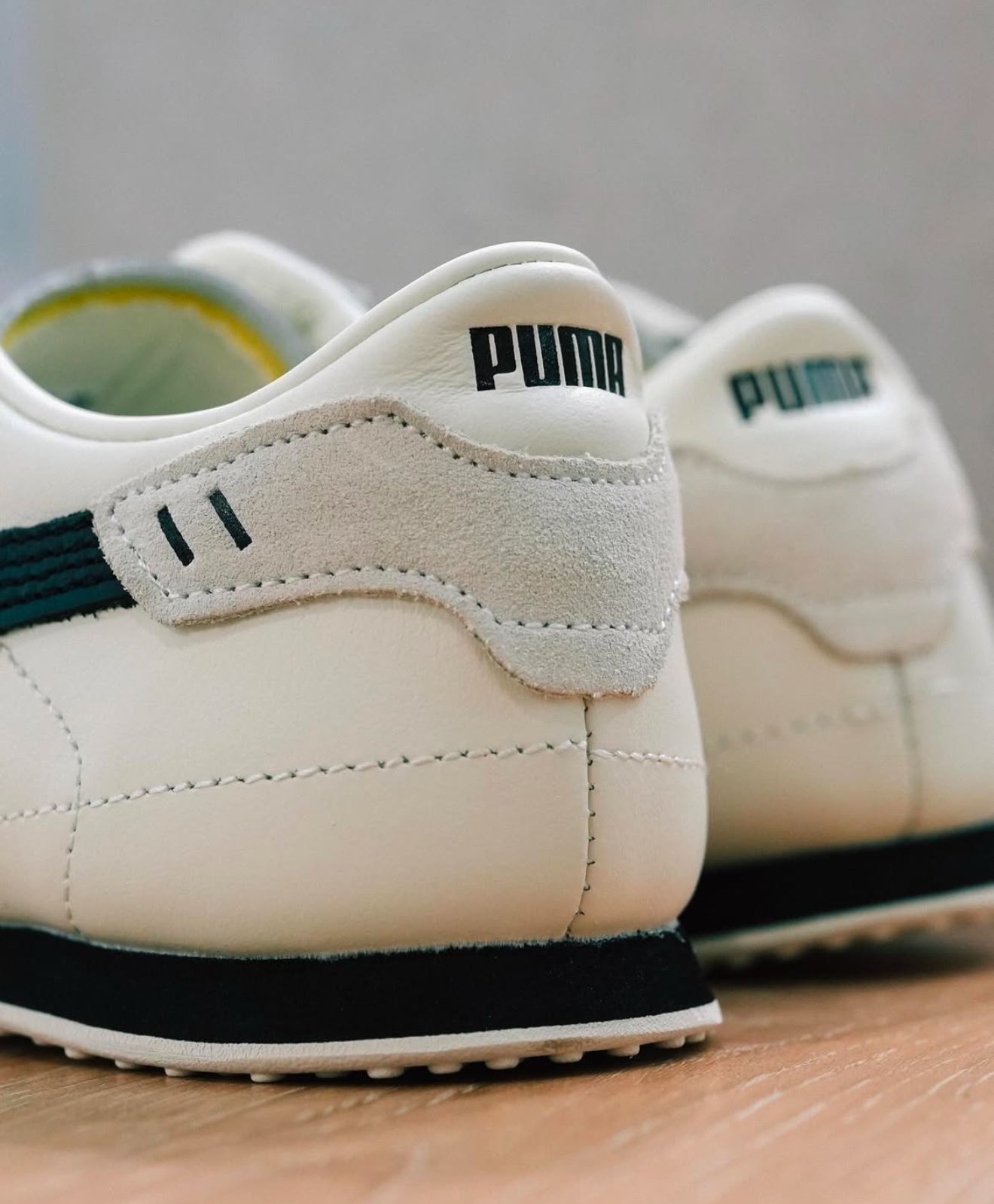 Puma UT leather warm white black