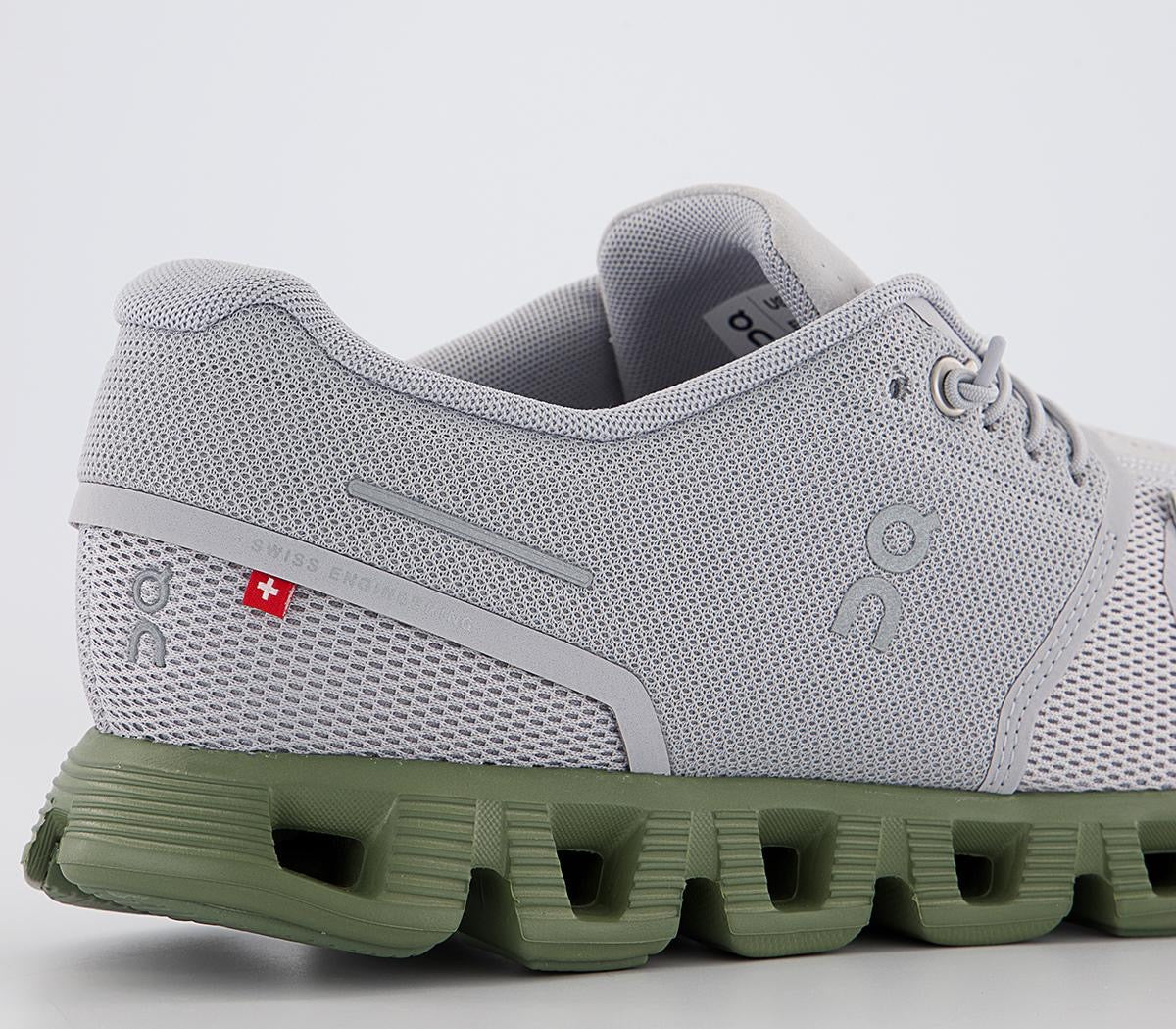 On Running Cloud 5 Glacier Grey Reseda Green
