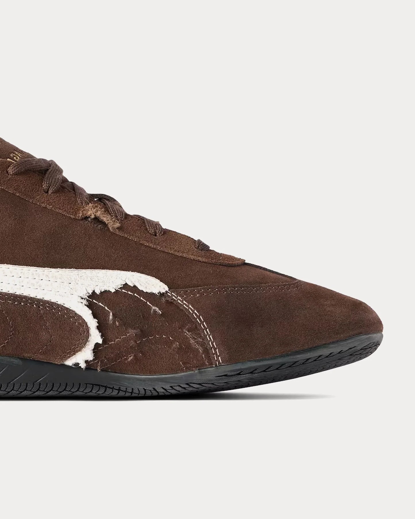 BalenciagaXPuma Speedcat Suede Distressed Brown White