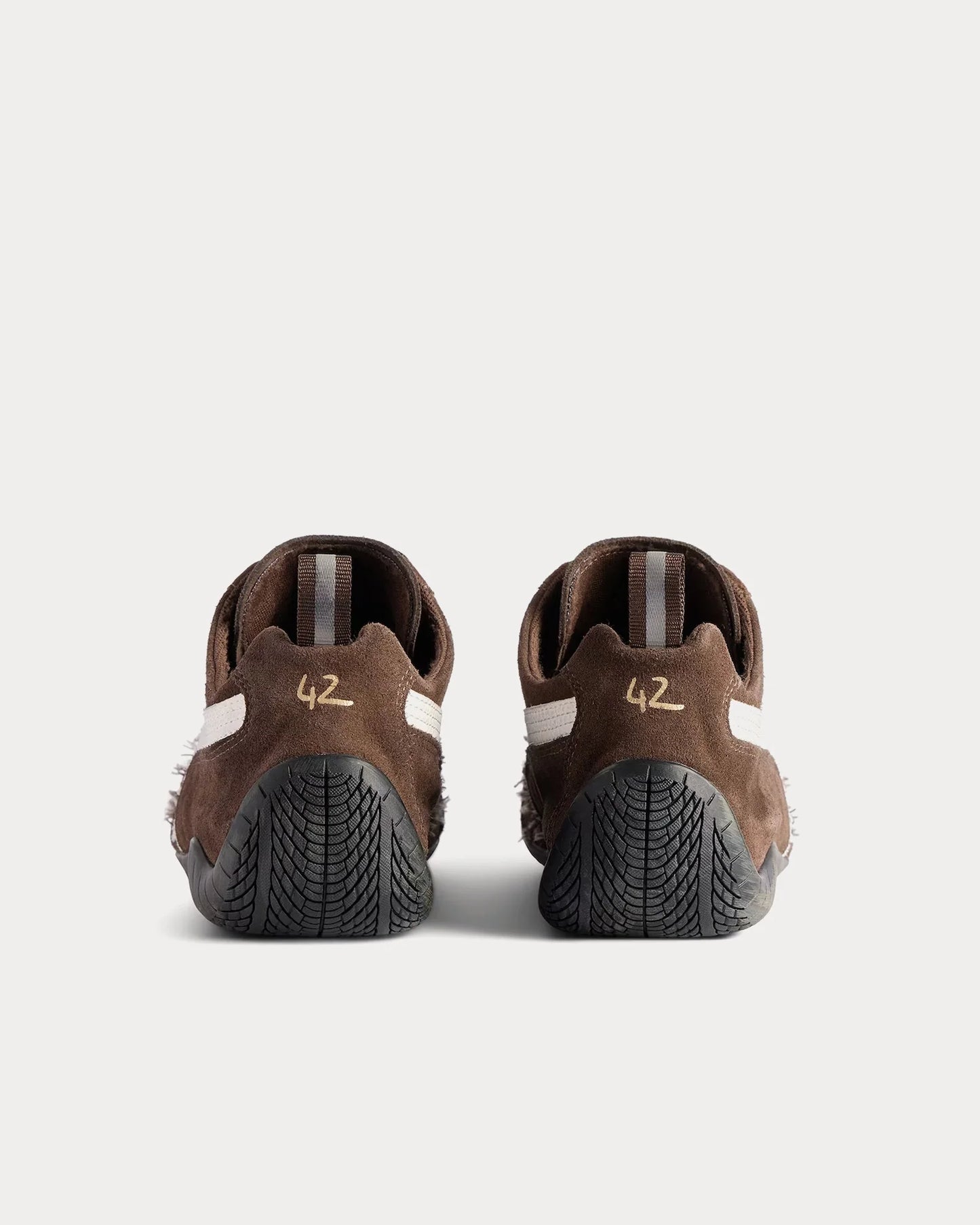 BalenciagaXPuma Speedcat Suede Distressed Brown White