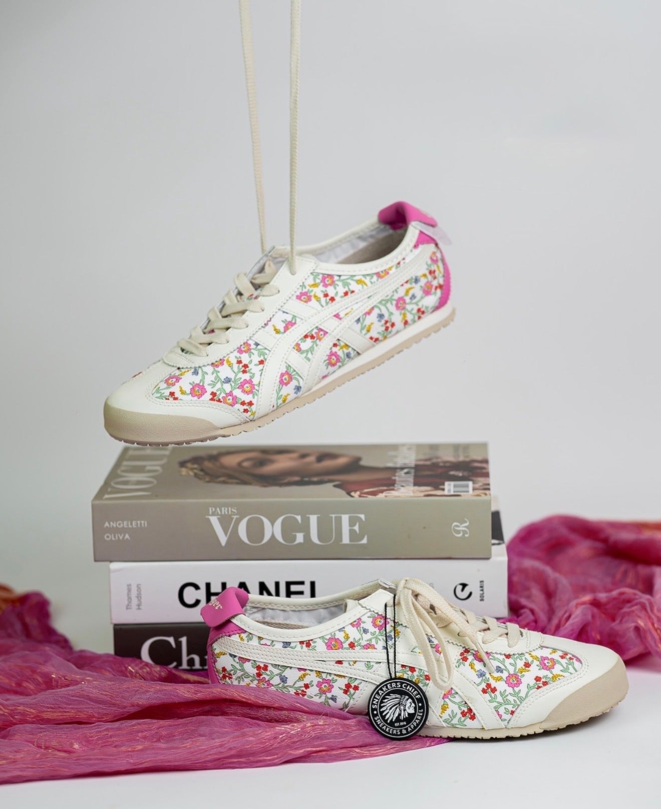WMNs Mexico 66 Lace Up Cream Pink Floral