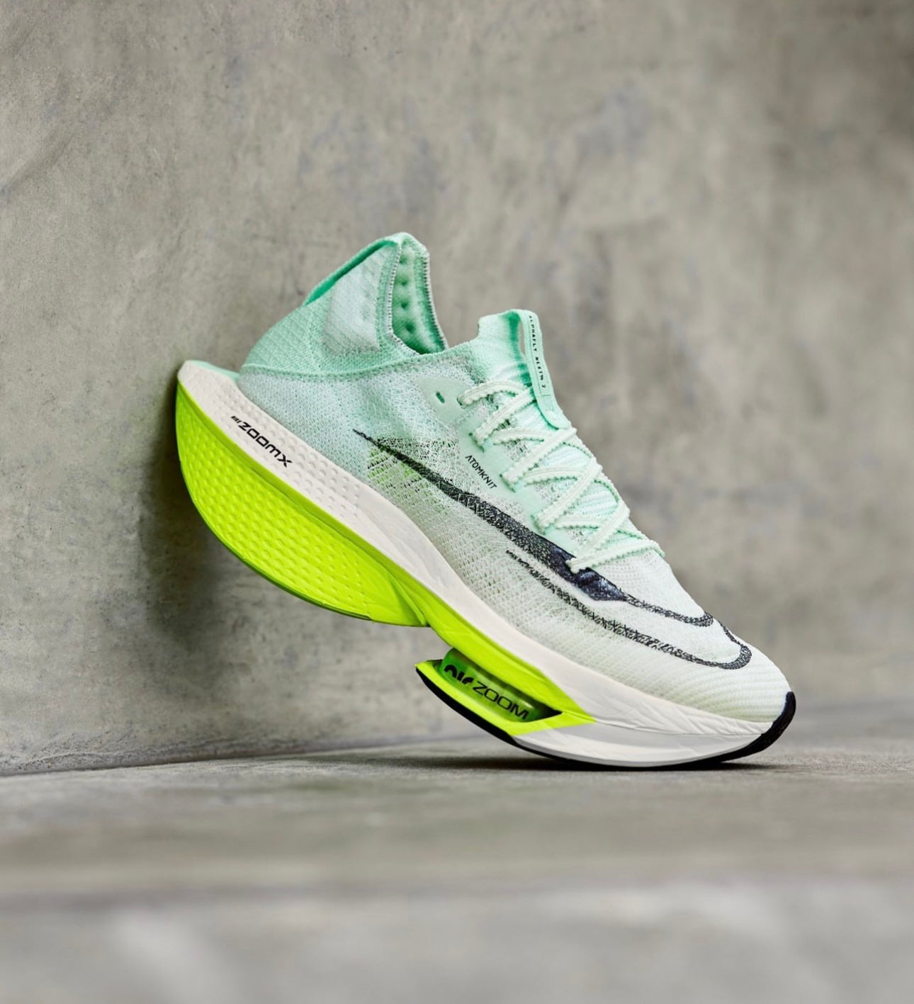 Air Zoom Alphafly Next % 2 “ White Neon “