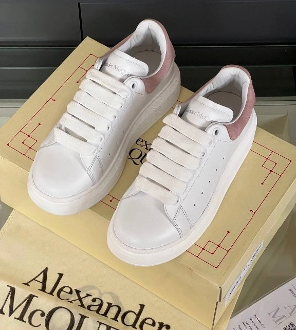 WMNs Alexander McQueen Oversized White/Pink