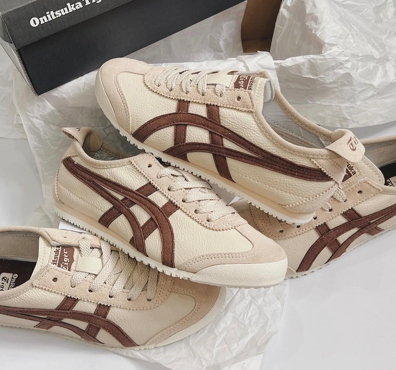 WMNs Mexico 66 Lace Up Vintage Cream Brown