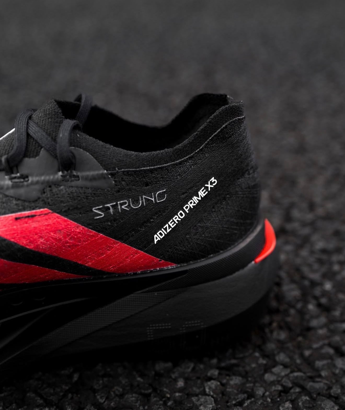 Adizero Prime X 3.0 Strung Mercedes AMG Black Lucid Red