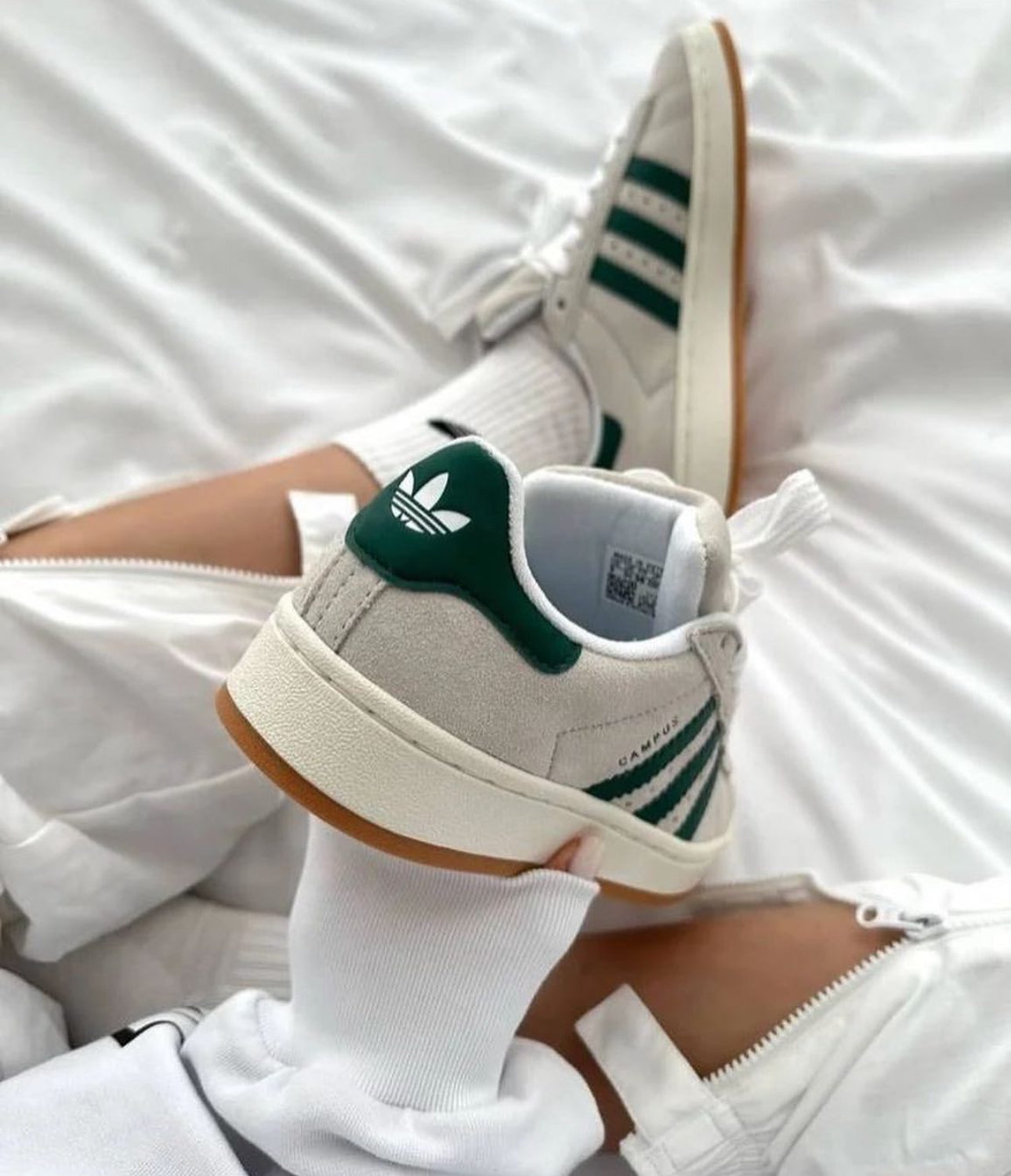 WMNs Campus 00s Crystal White Dark Green