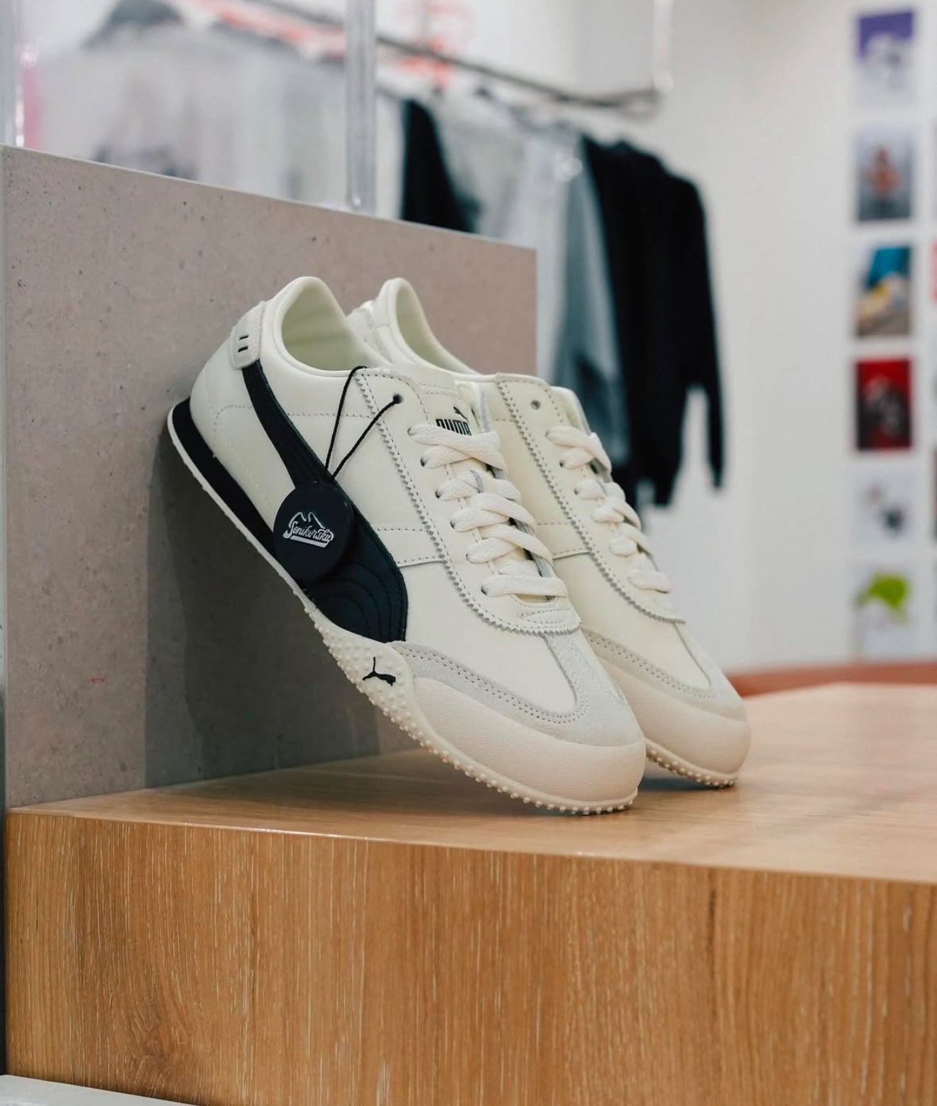 Puma UT leather warm white black