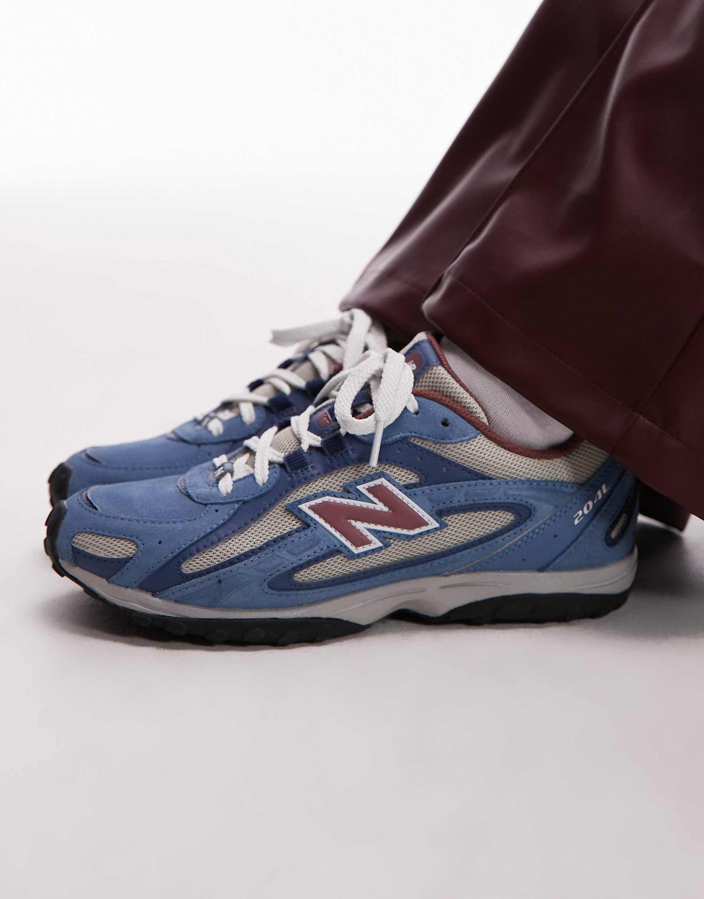 NB Balance 204L Shoreline Blue Burgundy